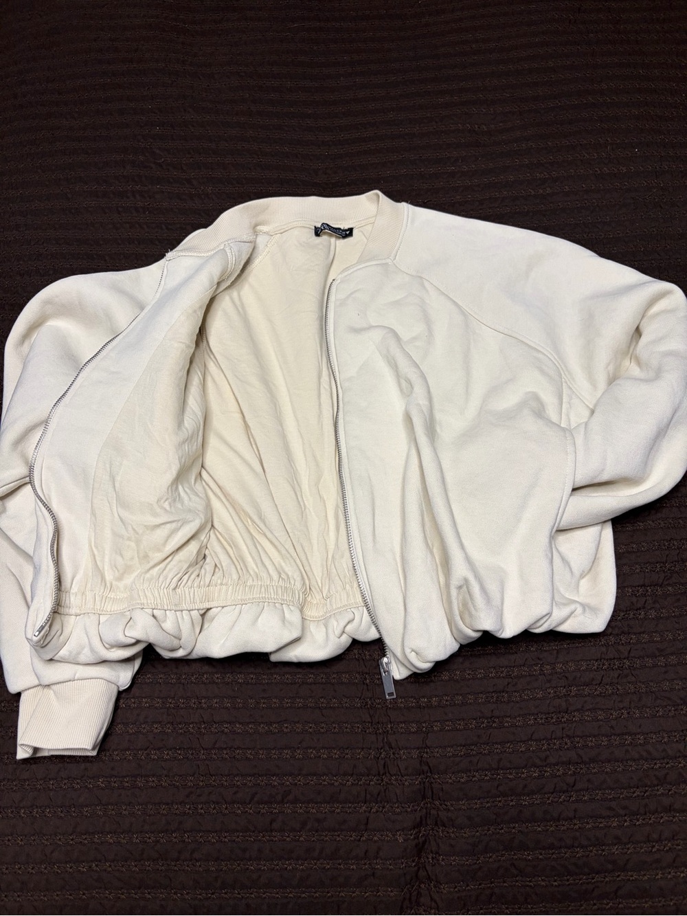 Zara Cream Bomber Jacket